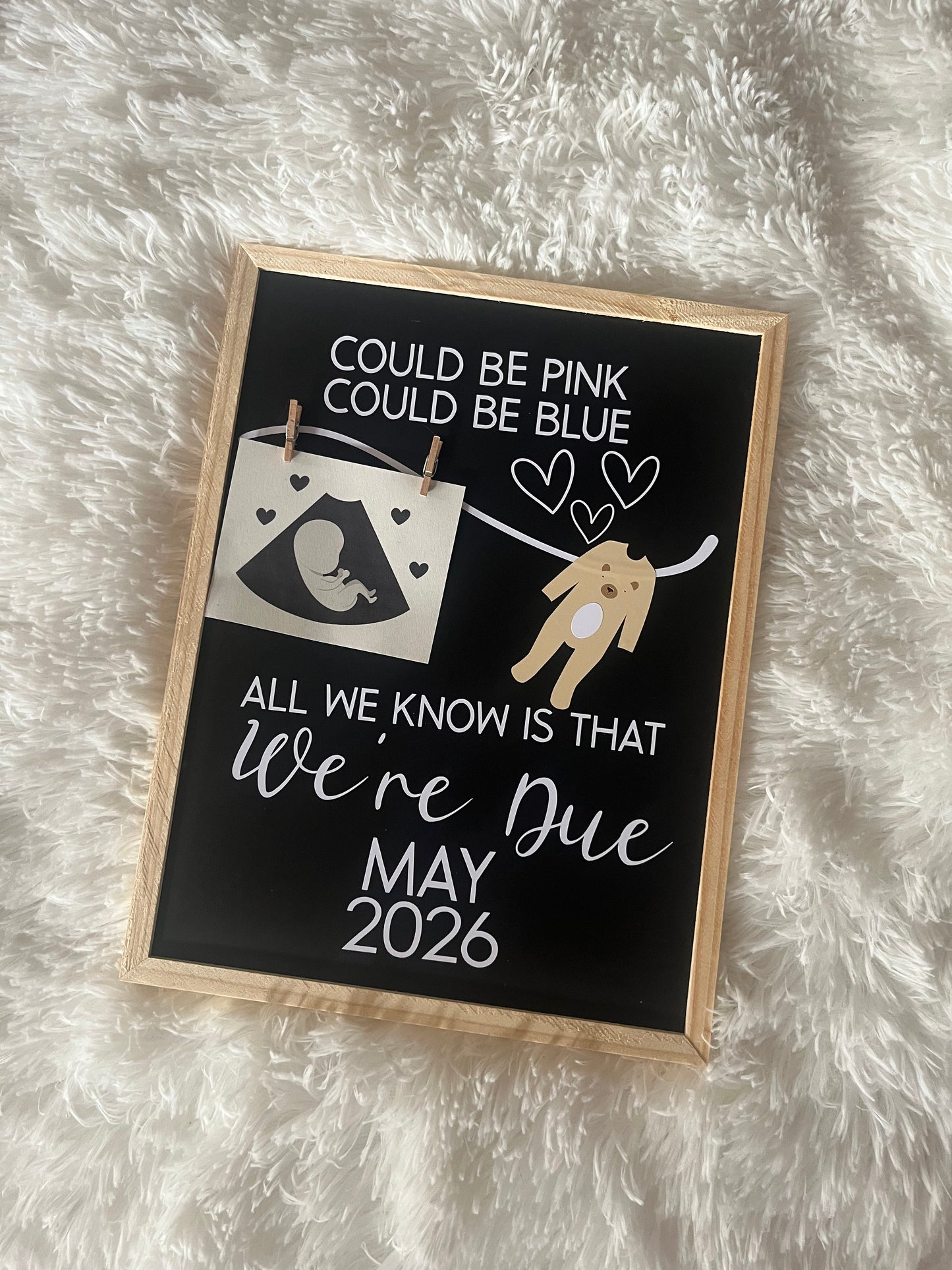 Baby announcement board